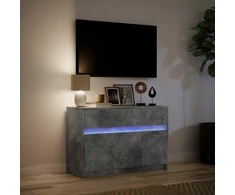 TV staliukas Televizoriaus spintelė su LED, betono, 91x34x61cm, mediena