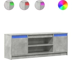 TV staliukas Televizoriaus spintelė su LED, betono, 139,5x34x50cm, mediena