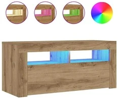 TV staliukas Televizoriaus spintelė su LED, artisano, 90x35x40cm, mediena
