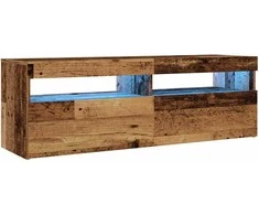 TV staliukas Televizoriaus spintelė su LED, medienos, 120x35x40cm, mediena
