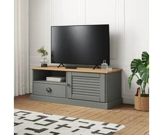 TV staliukas Televizoriaus spintelė VIGO, pilka, 106x40x40cm, pušies masyvas