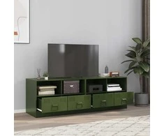 TV staliukas Televizoriaus spintelės, 2vnt., alyvuogių, 67x39x44cm, plienas