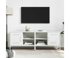 TV staliukas Televizoriaus spintelės, 2vnt., baltos, 68x39x50,5cm, plienas