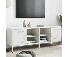 TV staliukas Televizoriaus spintelės, 2vnt., baltos, 68x39x50,5cm, plienas