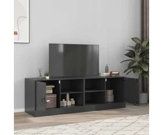 TV staliukas Televizoriaus spintelės, 2vnt., juodos, 67x39x44cm, plienas