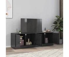 TV staliukas Televizoriaus spintelės, 2vnt., juodos, 67x39x44cm, plienas
