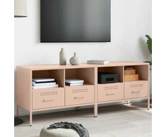 TV staliukas Televizoriaus spintelės, 2vnt., rožinės, 68x39x50,5cm, plienas