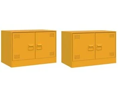 TV staliukas Televizoriaus spintelės, 2vnt., garstyčių, 67x39x44cm, plienas