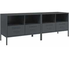 TV staliukas TV spintelės, 2vnt., antracito, 68x39x50,5cm, plienas