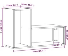 TV staliukas Televizoriaus spintelės, 2vnt., ąžuolo, 75x30x50 cm, MDP