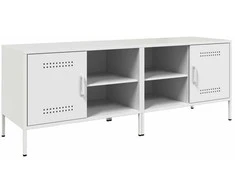TV staliukas Televizoriaus spintelės, 2vnt., baltos, 68x39x50,5cm, plienas