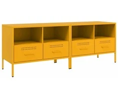 TV staliukas TV spintelės, 2vnt., garstyčių, 68x39x50,5cm, plienas