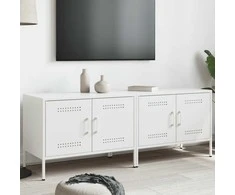 TV staliukas Televizoriaus spintelės, 2vnt., baltos, 68x39x50,5cm, plienas