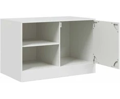 TV staliukas Televizoriaus spintelės, 2vnt., baltos, 67x39x44cm, plienas