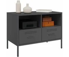 TV staliukas TV spintelės, 2vnt., antracito, 68x39x50,5cm, plienas