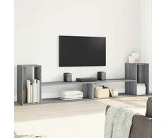 TV staliukas Televizoriaus spintelės, 2vnt., pilkos ąžuolo, 100x30x50cm, MDP