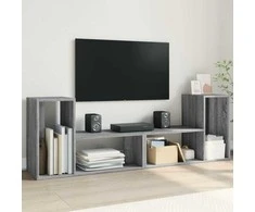 TV staliukas Televizoriaus spintelės, 2vnt., pilkos ąžuolo, 75x30x50 cm, MDP