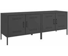 TV staliukas Televizoriaus spintelės, 2vnt., juodos, 68x39x50,5cm, plienas