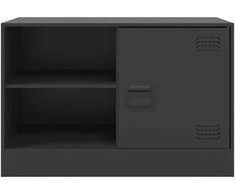 TV staliukas Televizoriaus spintelės, 2vnt., juodos, 67x39x44cm, plienas