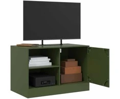 TV staliukas Televizoriaus spintelės, 2vnt., alyvuogių, 67x39x44cm, plienas