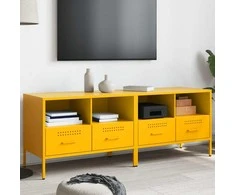 TV staliukas TV spintelės, 2vnt., garstyčių, 68x39x50,5cm, plienas