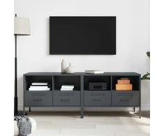 TV staliukas TV spintelės, 2vnt., antracito, 68x39x50,5cm, plienas