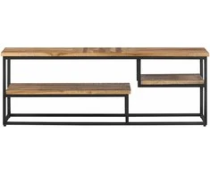 TV staliukas TV spintelė, 110x30x39cm, perdirbtos tikmedžio medienos masyvas