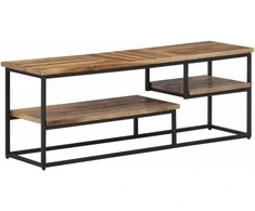 TV staliukas TV spintelė, 110x30x39cm, perdirbtos tikmedžio medienos masyvas