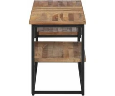 TV staliukas TV spintelė, 110x30x39cm, perdirbtos tikmedžio medienos masyvas