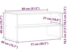TV staliukas TV spintelė, artisano ąžuolo, 80x40x40cm, apdirbta mediena