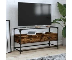TV staliukas TV spintelė, dūminio ąžuolo, 98x35x51cm, mediena