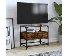 TV staliukas TV spintelė, dūminio ąžuolo, 60x35x51cm, mediena