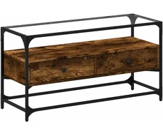 TV staliukas TV spintelė, dūminio ąžuolo, 98x35x51cm, mediena
