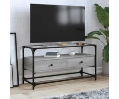 TV staliukas TV spintelė, pilka ąžuolo, 98x35x51cm, mediena