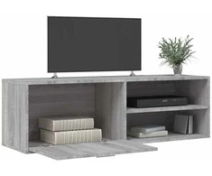 TV staliukas TV spintelė, pilka ąžuolo, 120x34x37cm, apdirbta mediena