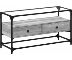 TV staliukas TV spintelė, pilka ąžuolo, 98x35x51cm, mediena