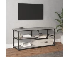 TV staliukas TV spintelė, pilka ąžuolo, 103x38x46,5cm, mediena/plienas