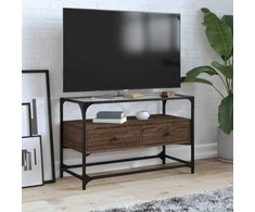 TV staliukas TV spintelė, ruda ąžuolo, 80x35x51cm, mediena
