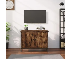 TV staliukas TV spintelė su durelėmis, dūminio ąžuolo, 60x35x45cm, mediena