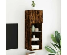 TV staliukas TV spintelė su LED lemputėmis, dūminio ąžuolo, 30,5x30x90cm