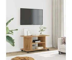 TV staliukas TV spintelė su ratukais, artisano, 80x40x45cm, apdirbta mediena