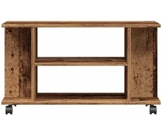 TV staliukas TV spintelė su ratukais, medienos, 80x40x45 cm, mediena