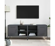 TV staliukas TV spintelės, 2vnt., antracito, 68x39x50,5cm, plienas