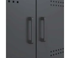 TV staliukas TV spintelės, 2vnt., antracito, 68x39x50,5cm, plienas