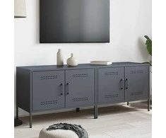 TV staliukas TV spintelės, 2vnt., antracito, 68x39x50,5cm, plienas