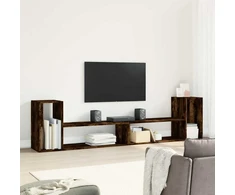 TV staliukas TV spintelės, 2vnt., dūminio ąžuolo, 100x30x50cm, MDP