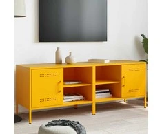 TV staliukas TV spintelės, 2vnt., garstyčių, 68x39x50,5cm, plienas
