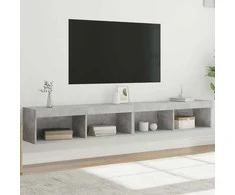 TV staliukas TV spintelės su LED lemputėmis, 2vnt., betono, 100x30x30cm