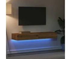 TV staliukas TV spintelės su LED lemputėmis, 2vnt., artisano, 60x35x15,5cm