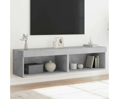 TV staliukas TV spintelės su LED lemputėmis, 2vnt., betono, 60x30x30cm